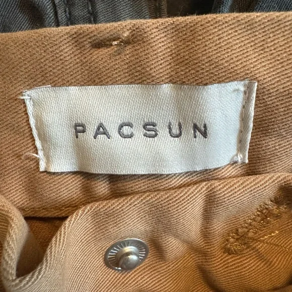 Pacsun Khaki Wide Leg Pants - Picture 3 of 4